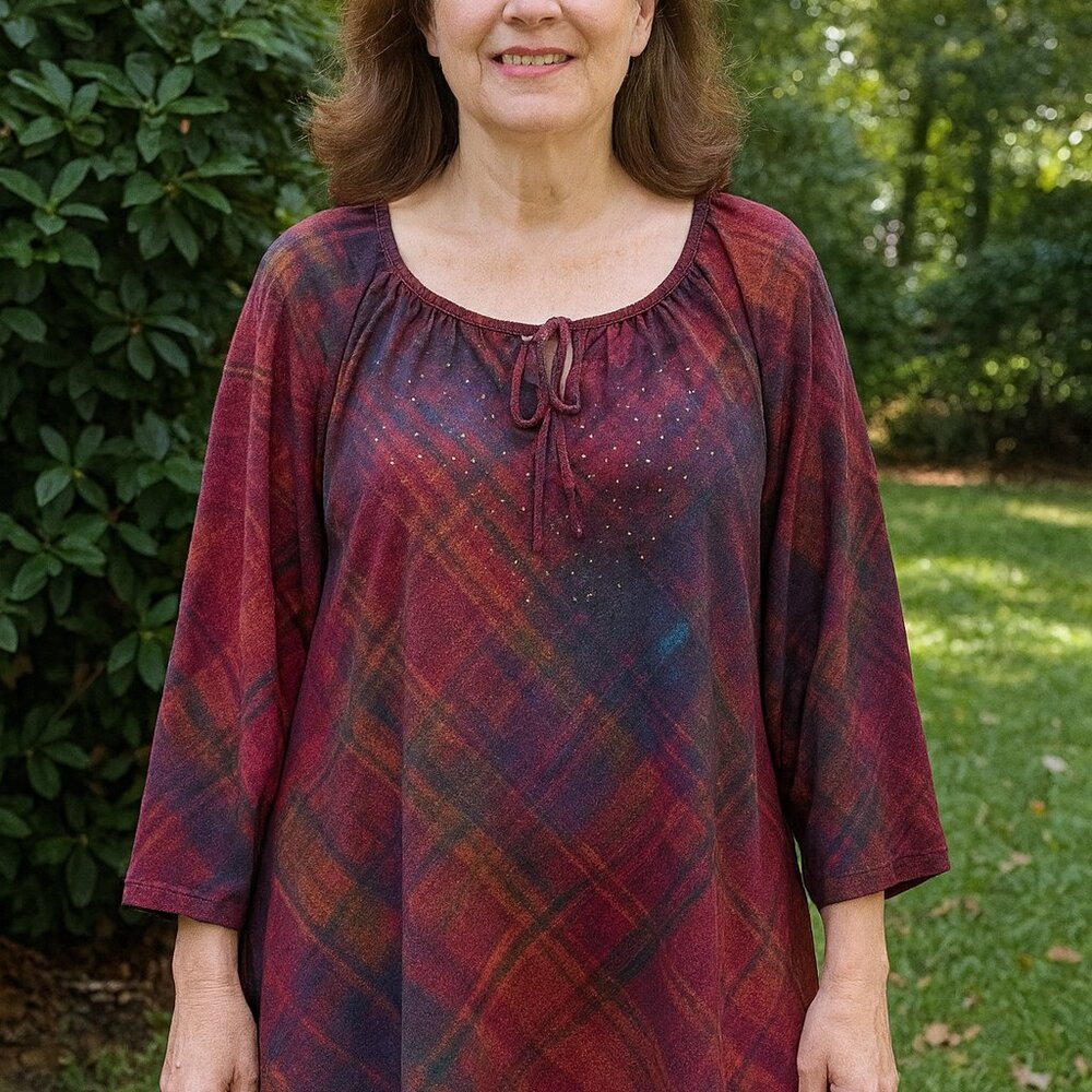 Catherine's Women's Plus Size (3X 26/28W) Rhinestone Detail Bohemian Chic